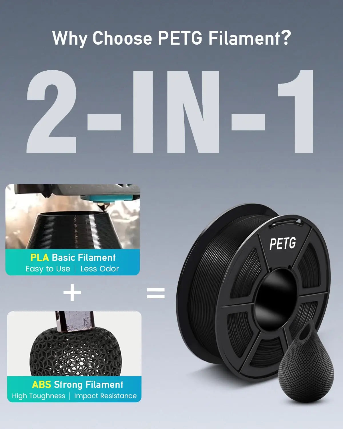 SUNLU 5KG 3D Filament PLA/PLA PLUS/PETG/ABS Filamnet 1.75mm 5Roll 1KG Neatly Wound 3D Printer Filament for 3D Printer