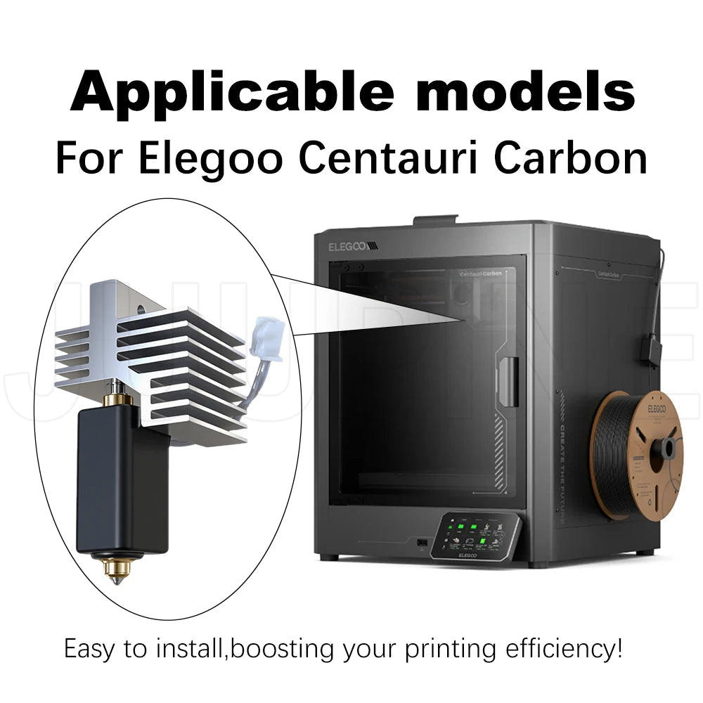 Upgrade Ceramic Hotend 0.2/0.4/0.6/0.8mm Assembled Extruder Hotend Kit for Elegoo Centauri Carbon Hot end / Centauri Nozzle