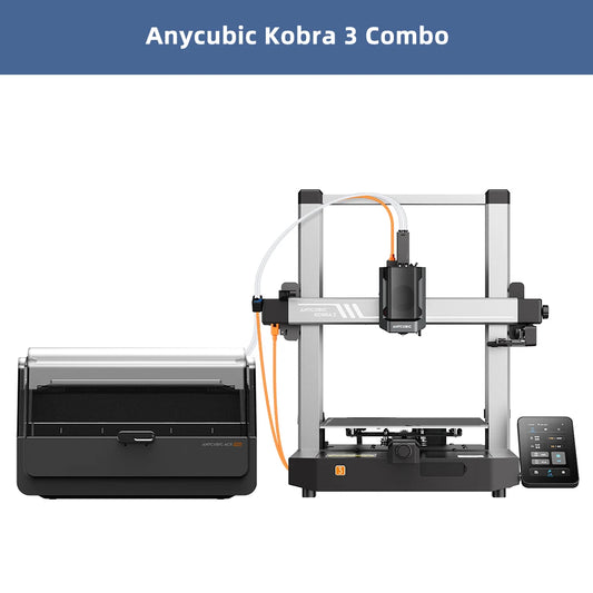 3D-Printer ANYCUBIC Kobra 3 Combo AE Version Multi-Color FDM Max 600 mm/s Printing Speed Build Size 250x250x260 mm