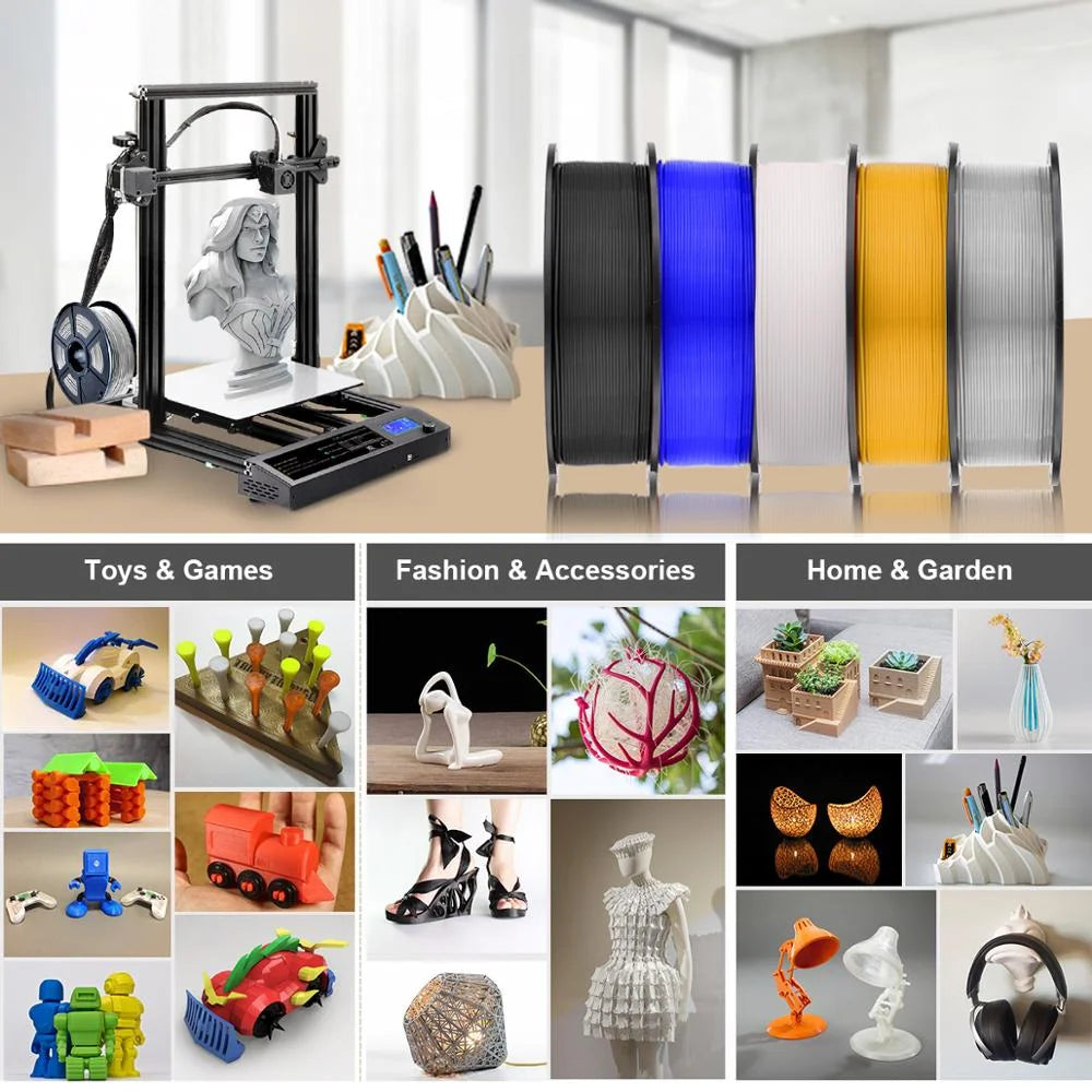 JAYO PLA/ABS/PETG/TPU/PLA PLUS/PLAMeta/ 3D Filament 1.75mm 5Rolls 2.5KG/5.5KG100% No Bubble FDM 3D Printer Materials DIY Gift