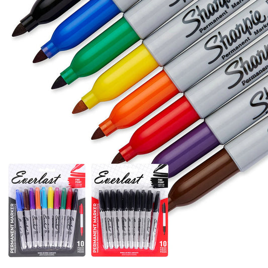 20/40/60-Pack Waterproof  Dual-Tip Permanent Markers, Quick-Drying, Waterproof & Smudge-Proof, for Office Marking, Note-Taking,