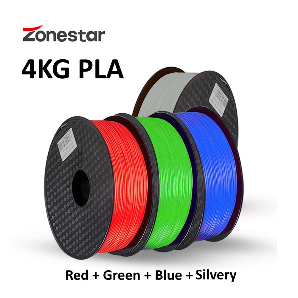 4KG/lot PLA Filament 1.75mm High Quality 3D PLA Low Shrinkage Consumable For Multi Color FDM FFF 3D Printer