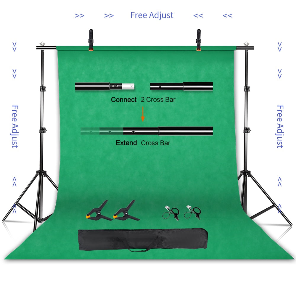 SH Photography Background Stand Kit With Adjustable Stand Support System Backdrops For Photo Studio Chromakey Green Screen Frame