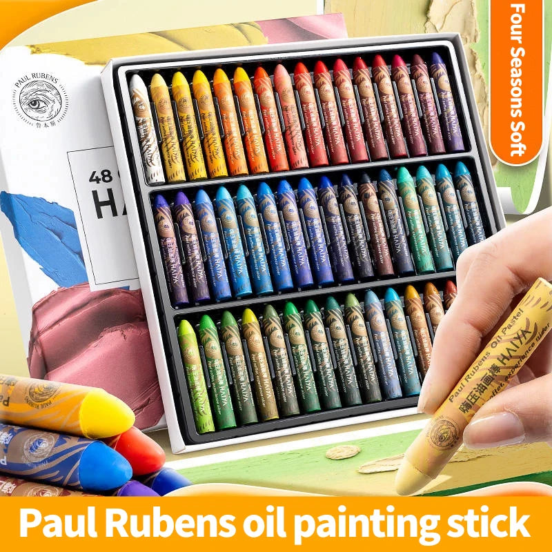 Paul Rubens 24/36/48/60/72 Colors HAIYA Soft Oil Pastels Crayon Graffiti Painting Beginners Art Drawing Supplies Set