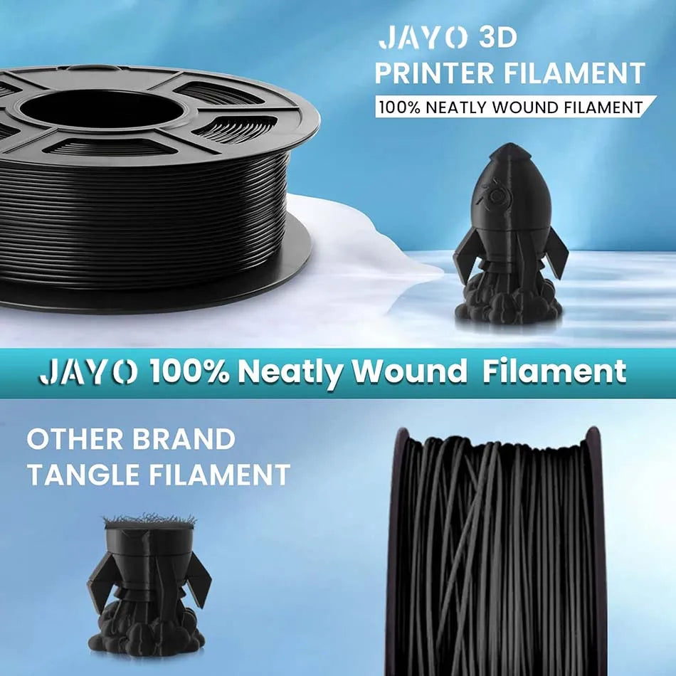 JAYO PETG Filamanet 1.75MM 5Rolls/set 3D Printer Filament PETG Neatly Wound 3D Printing Material For FDM 3D Printer