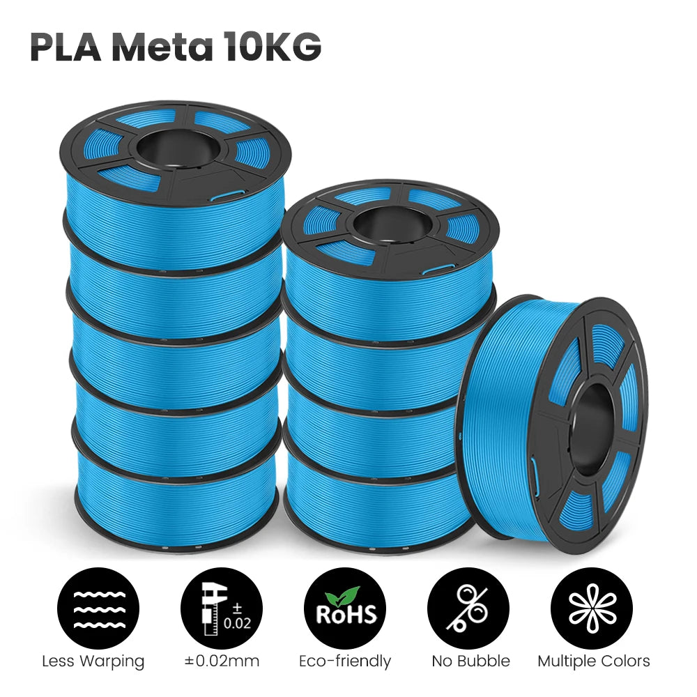JAYO 3D Printer part PETG/PLA Meta/PLA/SILK/PLA PLUS/TPU Filament 1.75mm for 10Rolls FDM 100% No Bubbel craft part DIY Materials