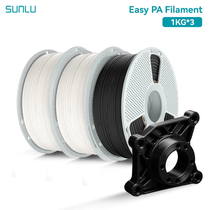 SUNLU 3KG Easy-PA/PA6-CF/ PA12-CF Filament 1.75mm 1KG Spool Carbon Fiber-Textured Nylon Filament for Industrial Parts&3D Printer