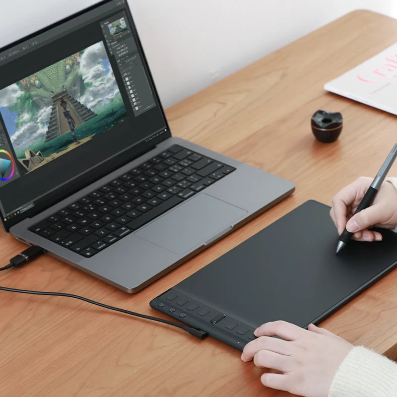 Huion Inspiroy 2 M Graphics Tablets H951P Digital Drawing 8.7x5.4 inch PenTech 3.0 Pen Tablet 3 Group Keys