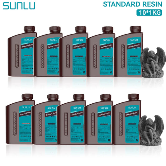 SUNLU Standard 3D Printer Resin 10KG 405nm Low Odor High Precision Photopolymer UV Resin For Most LCD 3D Printing Material