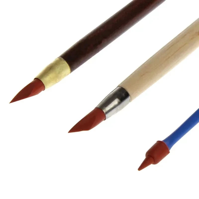 3pcs DIY doyes Silicon Rubber Shaper Pens Art Craft Supplies Pottery Clay Sculpture Tools Ceramics Carving Modeling Shaping Tool