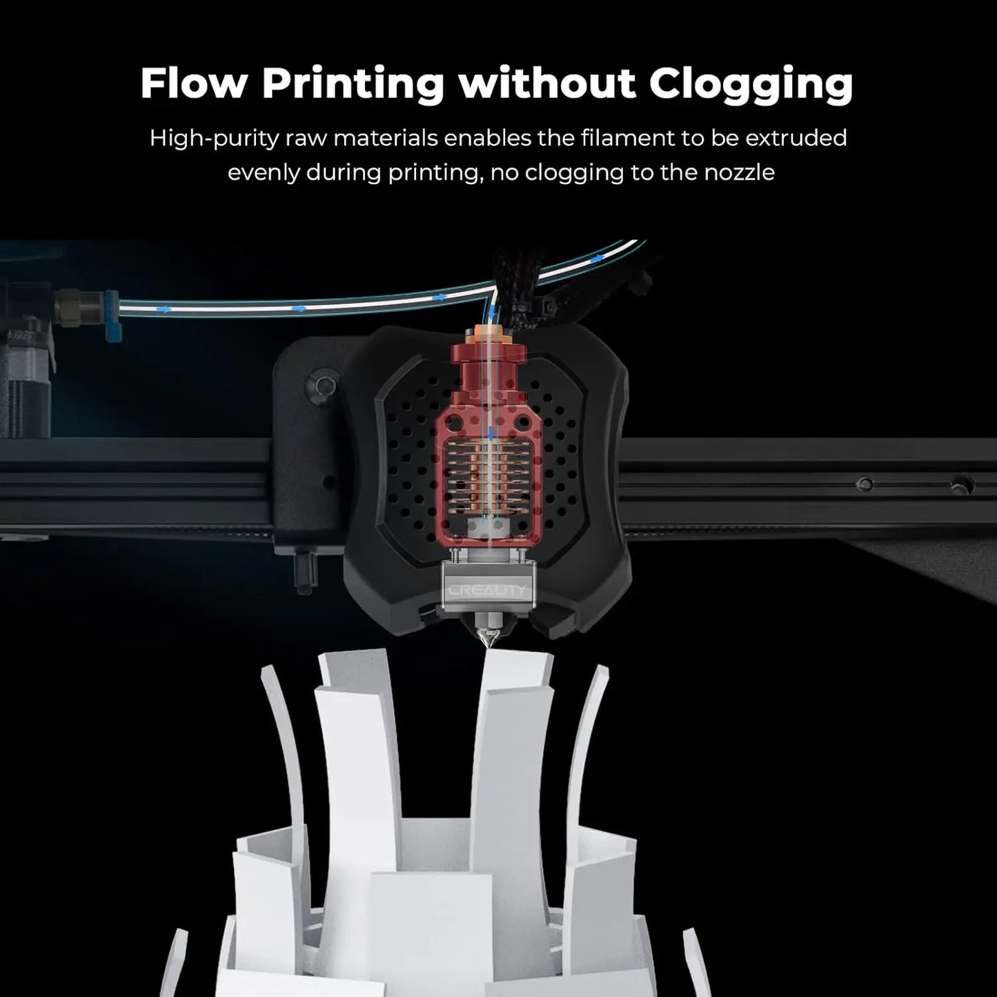 3D Printer Filament, PLA Filament 1.75mm Bundle 2kg for 3D Printing, Ender PLA Filament No-Tangling, Strong Bonding