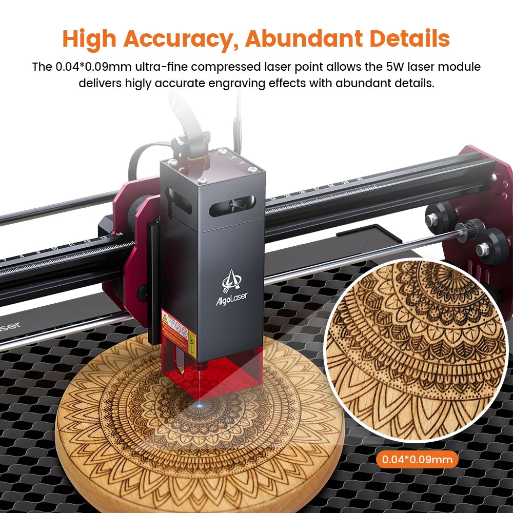 Algolaser Mini 5W Laser Master Engraver Cutter Metal DIY Marker Engraving Cutting Machine