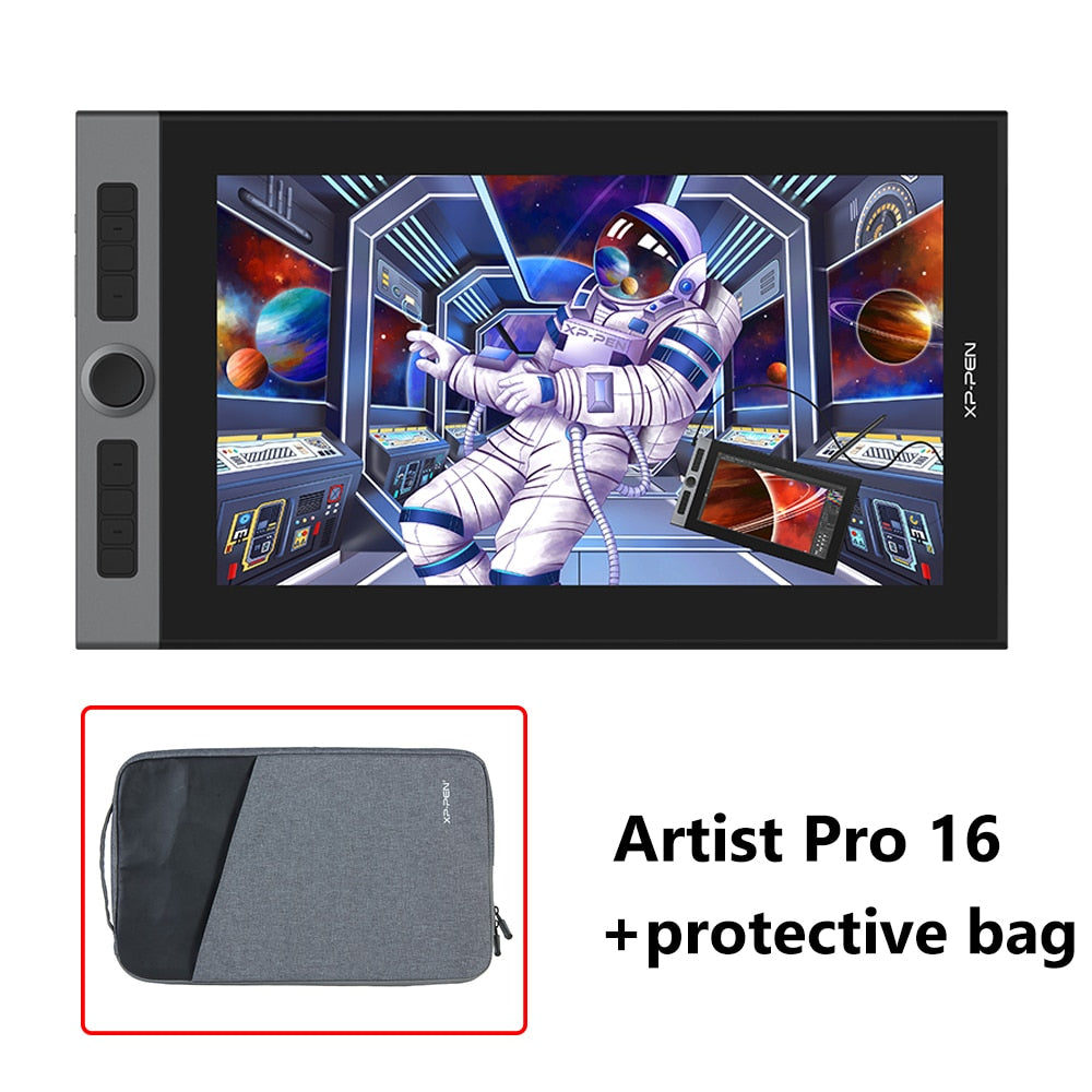 XPPen Artist Pro 16 Graphic Tablet Monitor with X3 Smart Chip Pen Tablet Drawing Monitor 15.6 Inch 133%s RGB for Windows Mac