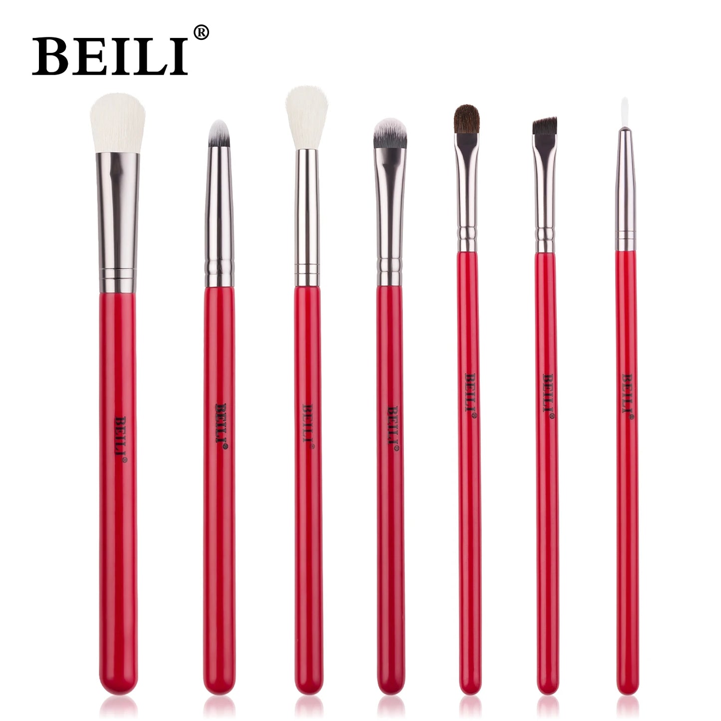 Professional BEILI Red Eye Makeup Brushes Tool Set