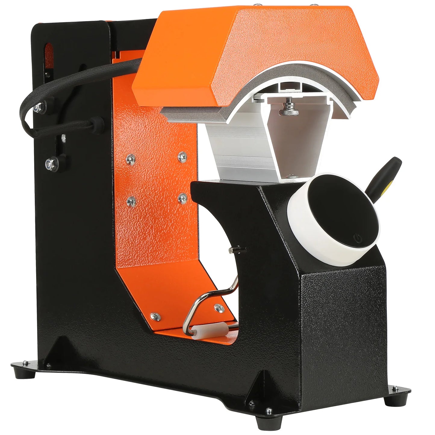 VEVOR 3-in-1 Auto Hat Cap Heat Press Machine 6.4x3.5in Press Knob Clamshell Sublimation Transfer w/ 3pcs Replaceable Heating Pad