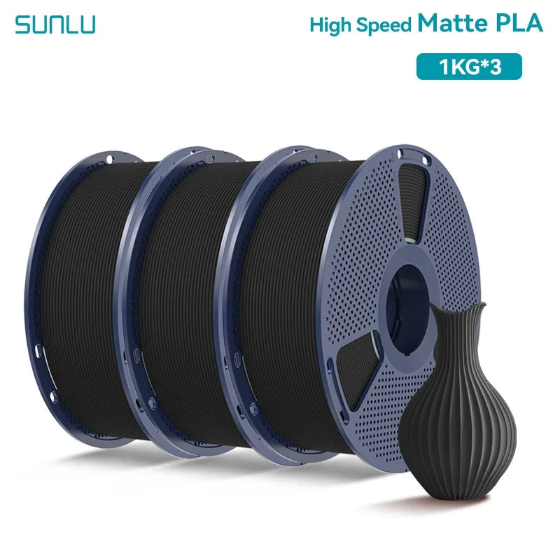 SUNLU 3KG High Speed PLA/Matte PLA/Matte PETG Filament 1.75mm 1kg Spool Neatly Wound Filament Fit Most FDM 3D Printers