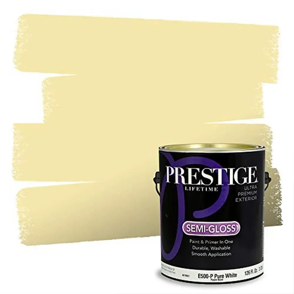 Exterior Paint Primer High Hiding Smooth Application Acrylic Latex Easy Clean-up Semi-Gloss Yellow Gallon