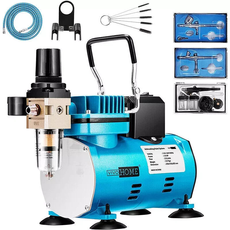 Professional Airbrush Kit Set Airbrush Compressor Art Nail Tattoo Makeup Model
