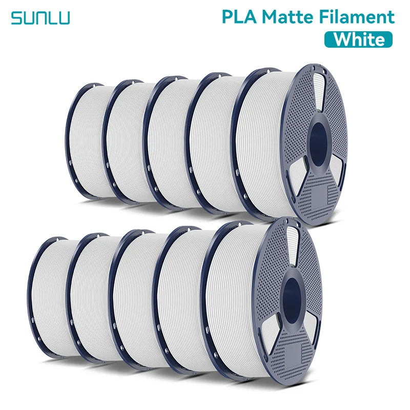 SUNLU PLA Matte 3D Filament 1.75mm Frosted Texture Neatly Wound Multicolor Matte Pla Filament For Most FDM 3D Printer 10KG