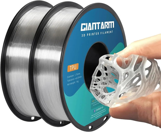 Flexible TPU 3D Printer Filament 1.75mm, 95A Hardness, 1kg Spool with High Elasticity and Accuracy