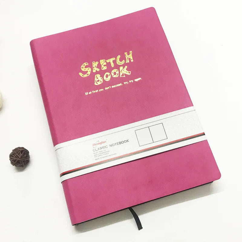 A4/A5 Super Thick Sketchbook 112 Sheets/224 Pages Writing Smoothly Not Easy Falling Pages for Watercolor Sketching Notes