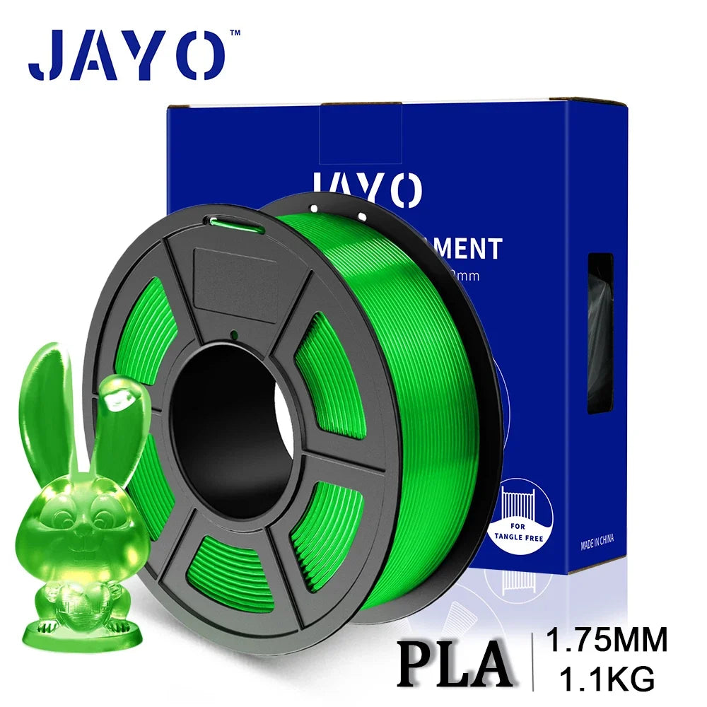JAYO 3D PETG/PLA/PLA PLUS Printer Transparante Filament 1.75mm Transparency Series & No Bubble non-toxic 3D Printing Materials