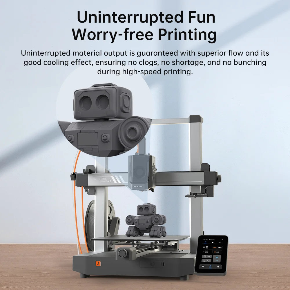 ANYCUBIC 1kg/Roll High-Speed PLA Filament 1.75mm Plastic For 3D Printer Rubber Consumables Material For ANYCUBIC KOBRA 2 Series