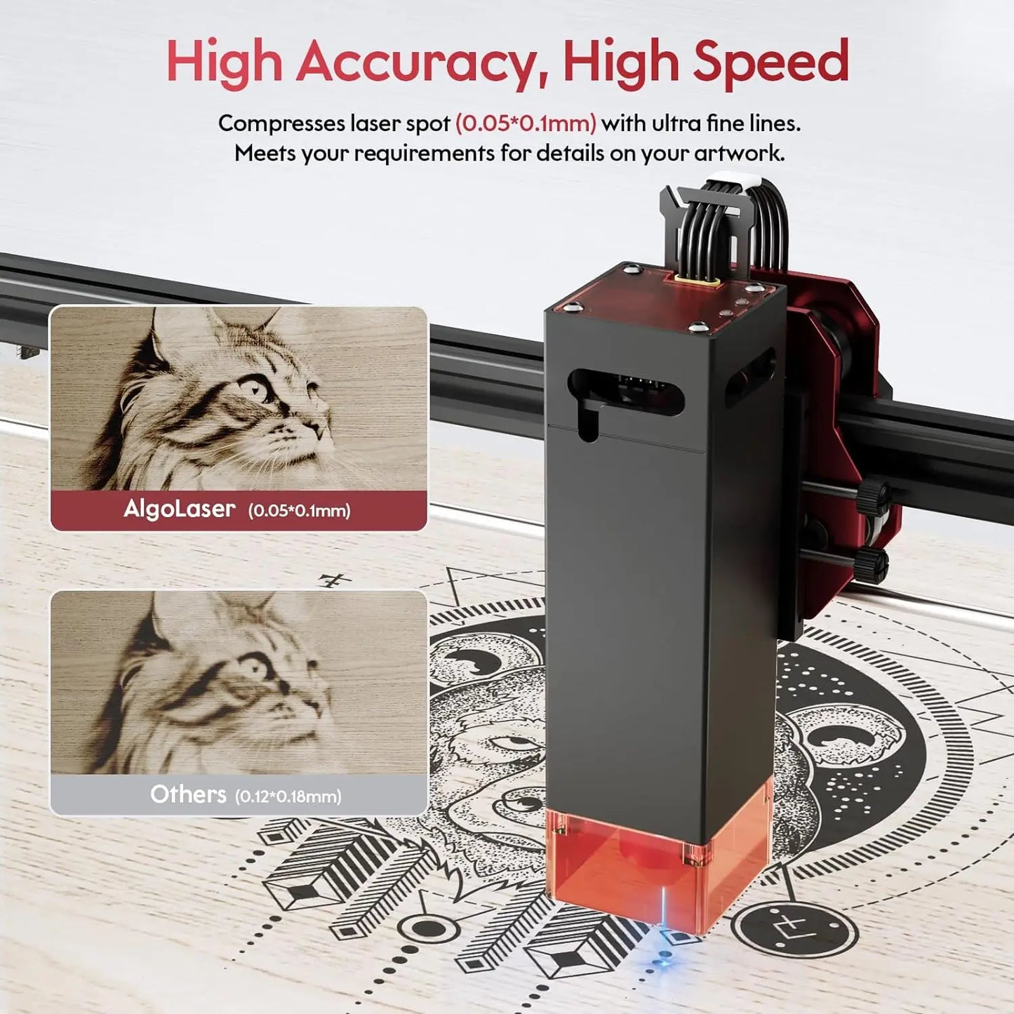 New AlgoLaser DIY Kit 10W Wireless App Control Laser Engraver Cutter Wood Cutting Metal Engraving Machine 85x40CM Air Assisted