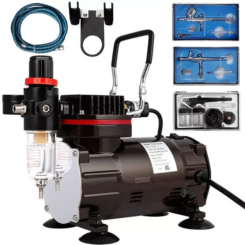Professional Airbrush Kit Set Airbrush Compressor Art Nail Tattoo Makeup Model