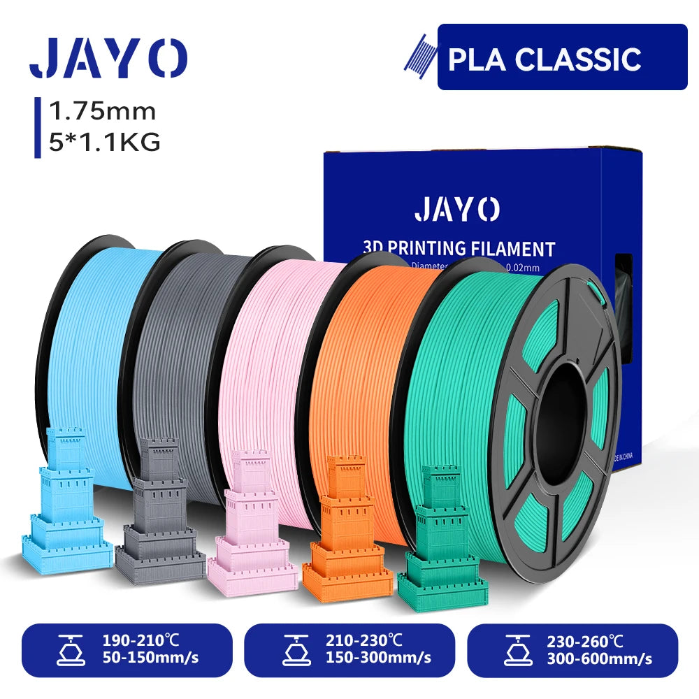 JAYO 5.5KG 3D PETG / High Speed Matte PETG / PLA Classic Printer Filament 1.75mm 3D Printer Filament Neatly Wound PETG for 3D
