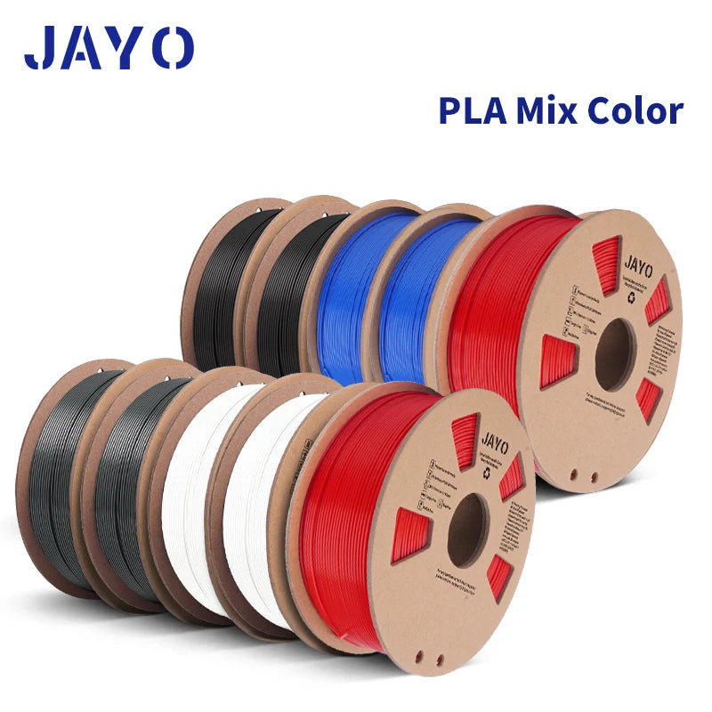 JAYO 3D Printer part PETG/PLA Meta/PLA/SILK/PLA PLUS/TPU Filament 1.75mm for 10Rolls FDM 100% No Bubbel craft part DIY Materials