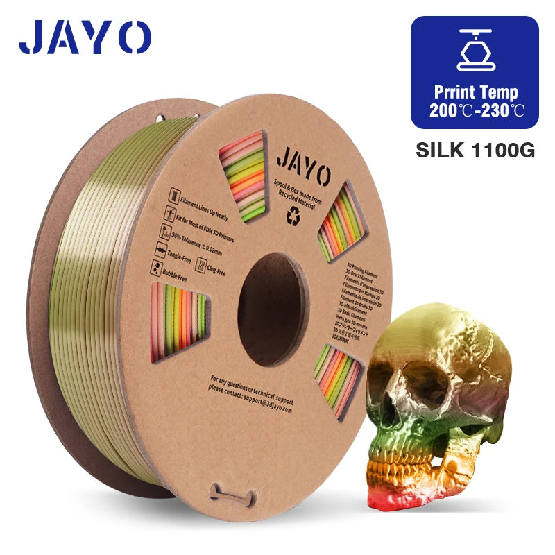 JAYO PLA/PETG/SILK/PLA Meta Filament 1Roll 3D Printer Filament 1.75mm 3d Filament PLA Printing Materials for 3D Printer&3D Pen