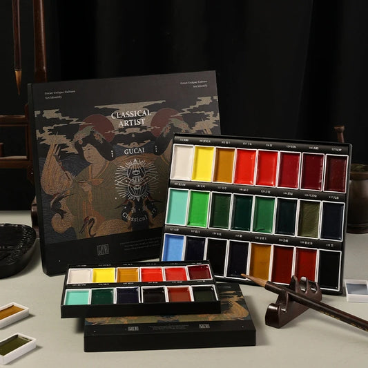 Paul Rubens 12/24/36/48/60 Colors Basic Color Painting Pigment Set Solid Watercolor Paint For Drawing Art Supplies