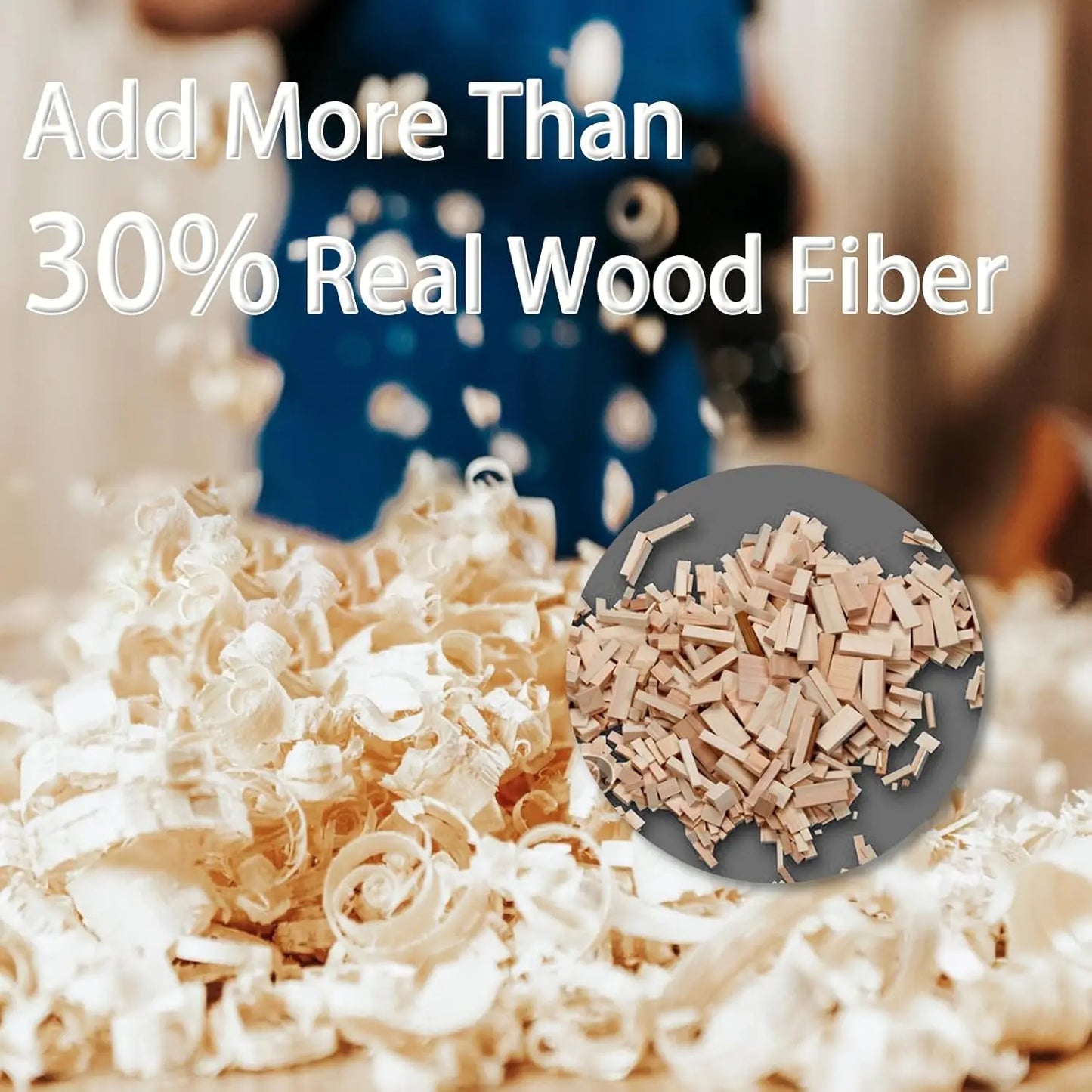 30% Real Wood Fiber 3D Printer Filament Bundle, 3 D PLA Printing Print Filament 1.75 mm, +/-0.03mm & 2.2 lbs, Walnut, Oak