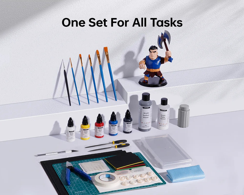 ANYCUBIC 3D printed model coloring tool Kit Water-based Acrylic Paints Paint Brushes Wet Palette Set Paint Handle Polishing Tool