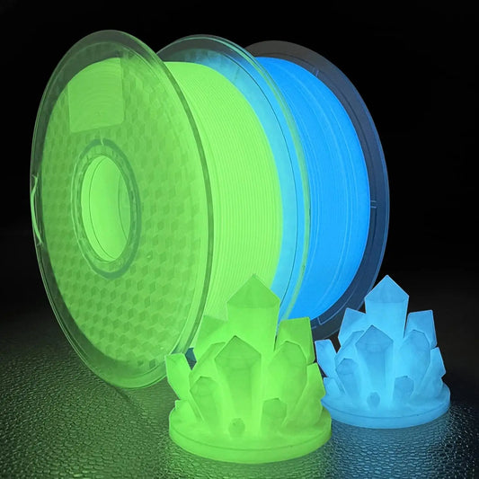 Glow-in-the-Dark PLA Filament, 1.75mm High Accuracy +/-0.03mm, 2kg Spool for 3D Printing