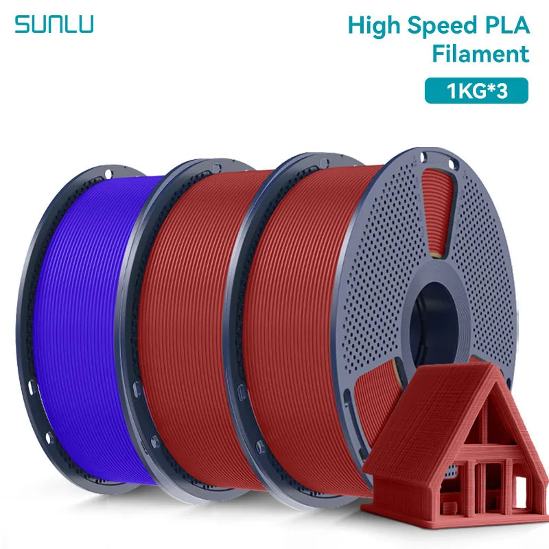 SUNLU 3KG High Speed PLA/Matte PLA/Matte PETG Filament 1.75mm 1kg Spool Neatly Wound Filament Fit Most FDM 3D Printers