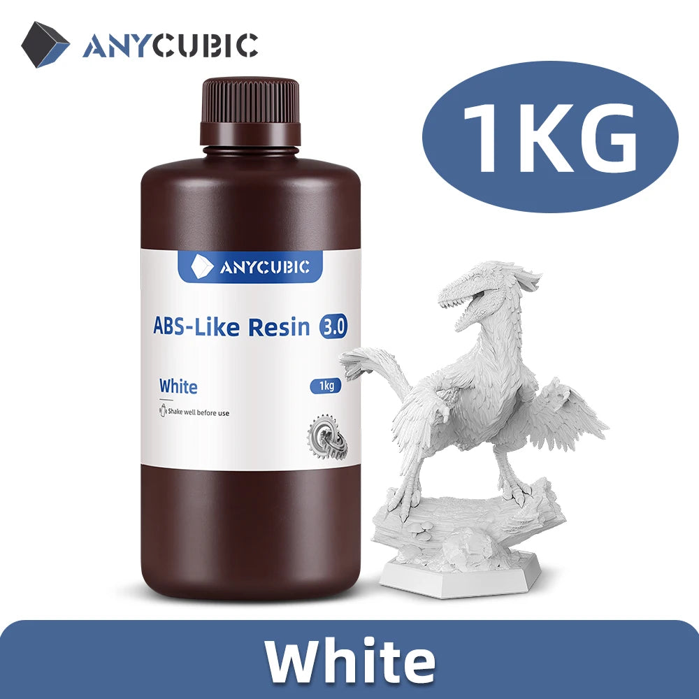 ANYCUBIC ABS-Like Resin 3.0 For LCD 3D Printer Highly Resilient Higher Accuracy with Lower Shrinkage Rate Minimal Odor Mono 4