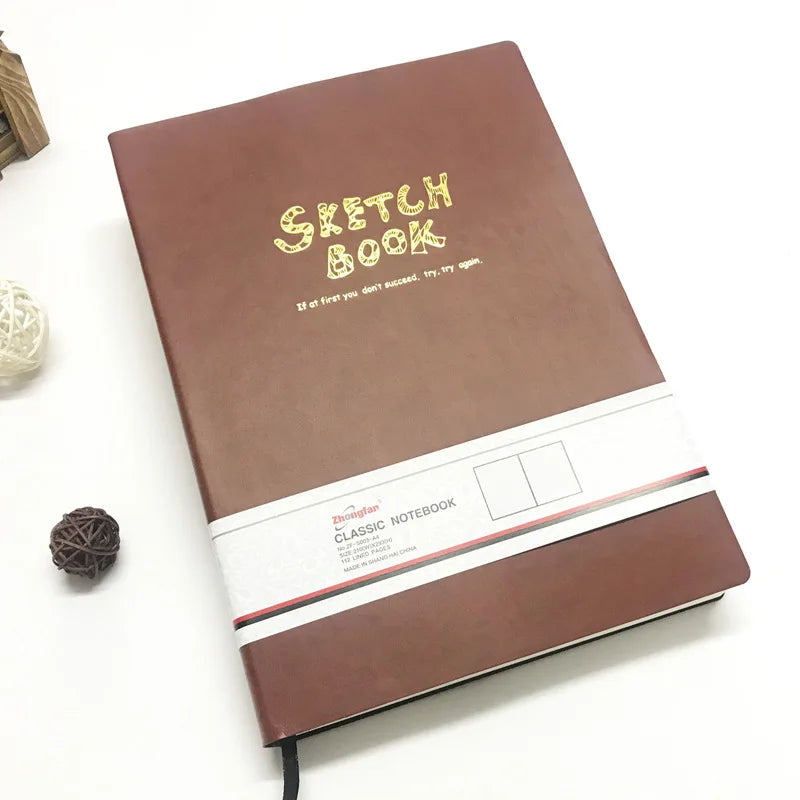 A4/A5 Super Thick Sketchbook 112 Sheets/224 Pages Writing Smoothly Not Easy Falling Pages for Watercolor Sketching Notes