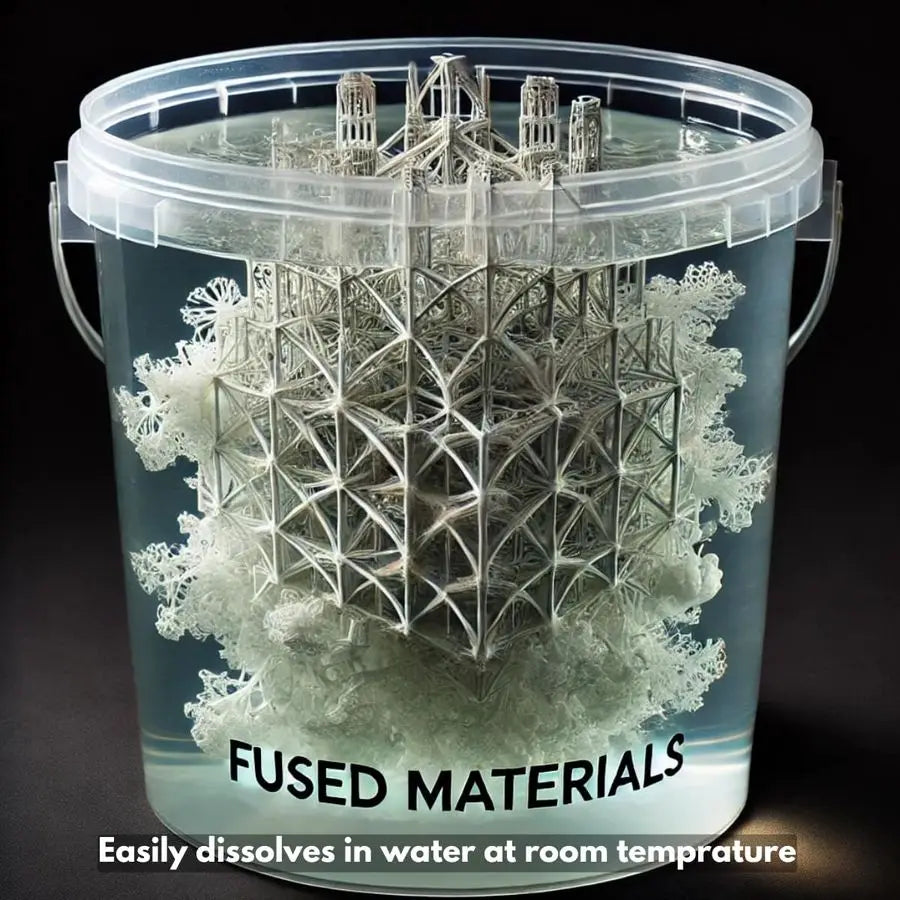 Materials PVA Filament 1.75mm WaterSoluble Support Material for 3D Printing Compatible with Bambu Lab, Polymaker, Overture, and