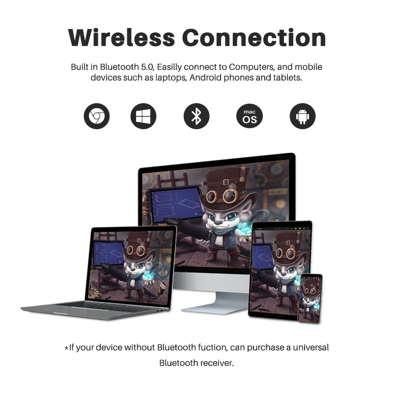 13.6 x 8.5 Inches HUION G930L Wireless Graphics Tablets Inspiroy Giano Drawing tablet Bluetooth Connection with Pentech 3.0 Stylus