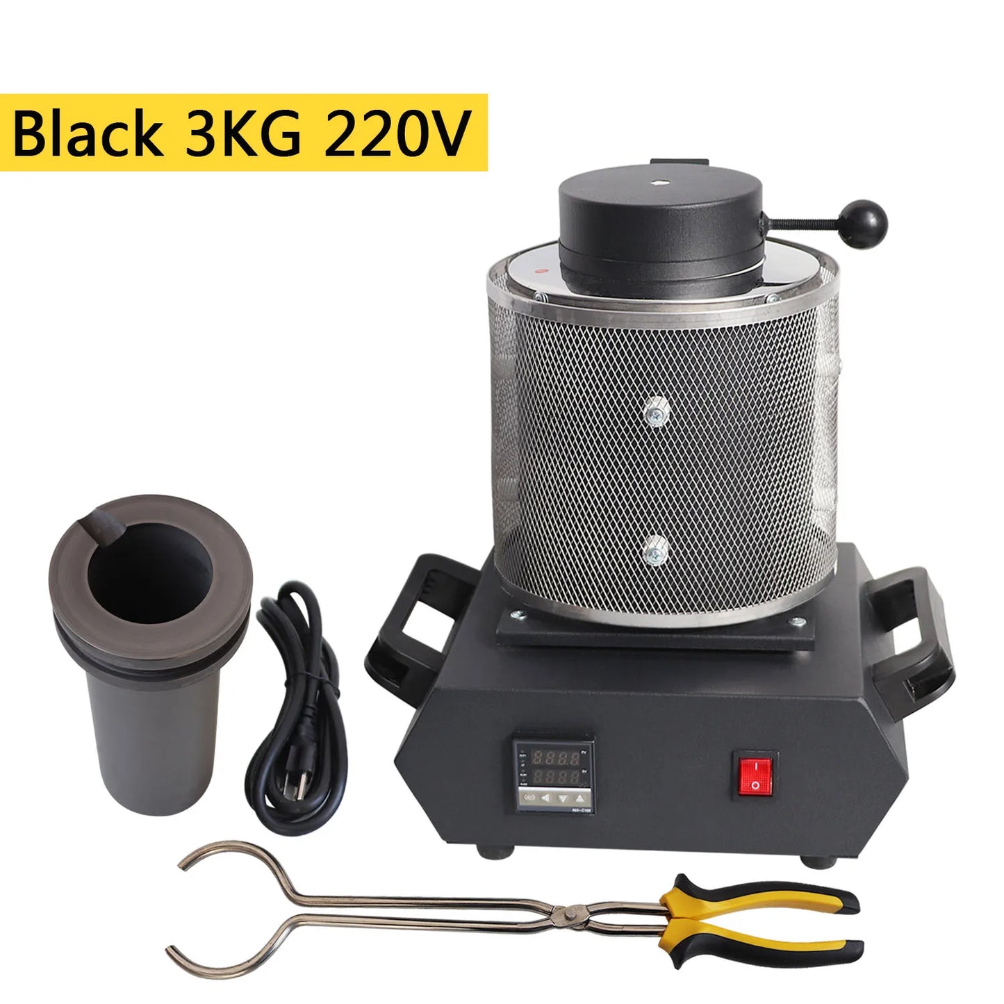 3Kg Portable Gold/Silver Melting Furnace - High-Temp Crucible Kit for Aluminum & Precious Metals