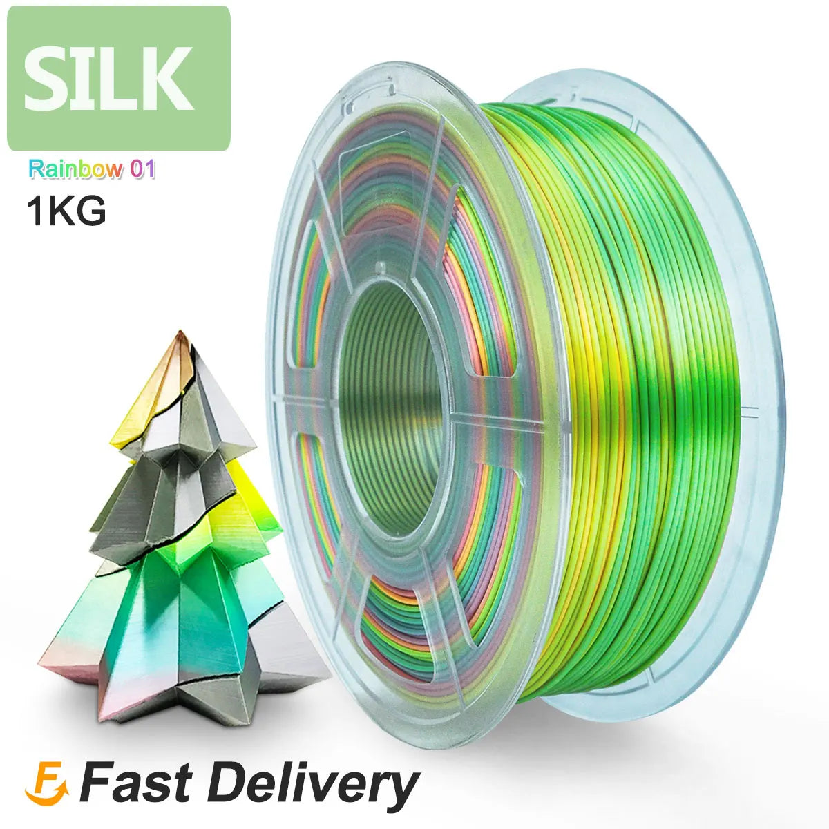 SUNLU 1KG PLA SILK Filament 3D Printer Filament Texture Tangle free 100% no bubble with Vacuum packing Various colors available