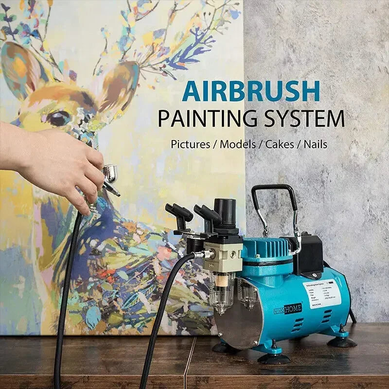Professional Airbrush Kit Set Airbrush Compressor Art Nail Tattoo Makeup Model
