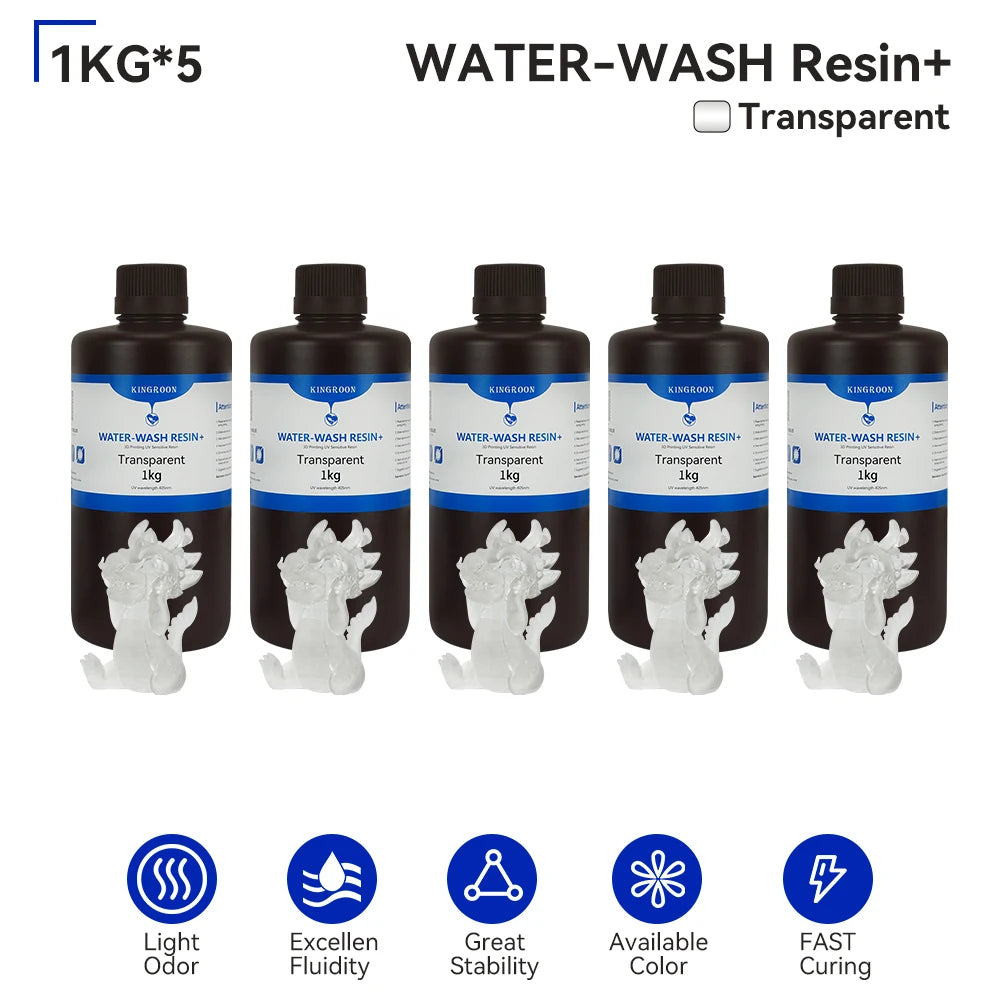 KEEPANG 5/10KG 405nm UV Standard Resin for 3D Printers Resin High Precision Water Washable LCD Printing Resin Material For Photo