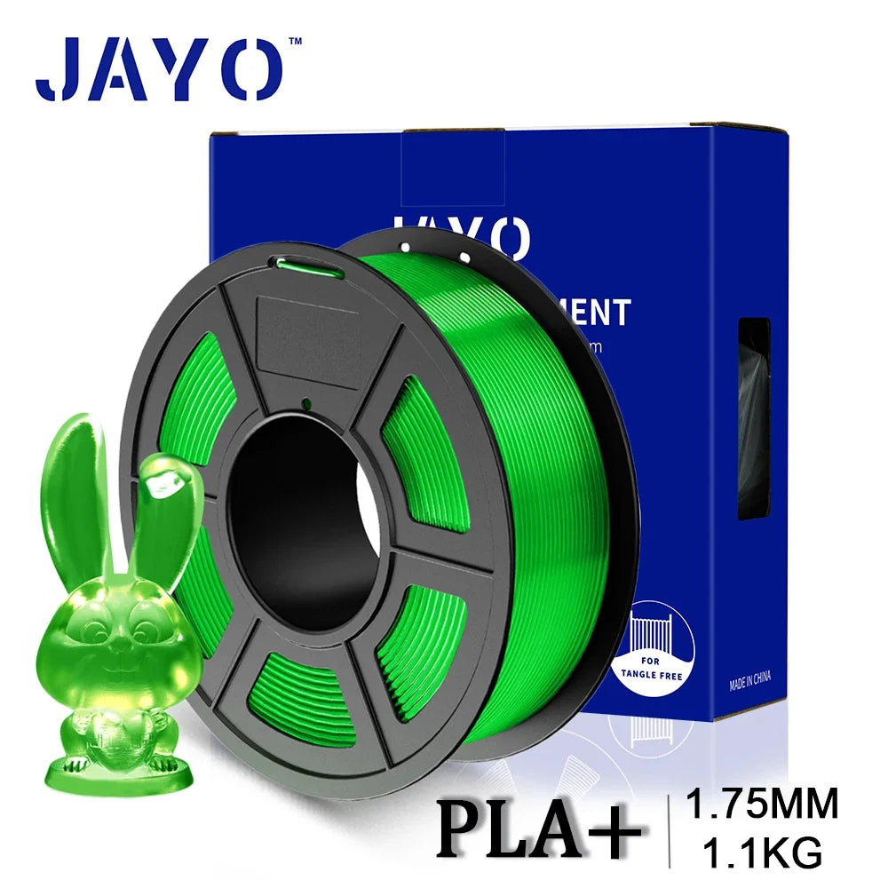 JAYO 3D PETG/PLA/PLA PLUS Printer Transparante Filament 1.75mm Transparency Series & No Bubble non-toxic 3D Printing Materials