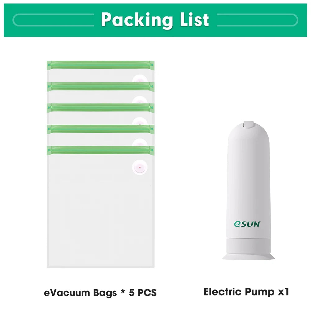 eSUN Storage Bag Kit 3D Printing Silk PLA PETG TPU Filament Sealed Vacuum Keep Dry Avoid Moisture for 3D Printer Spools