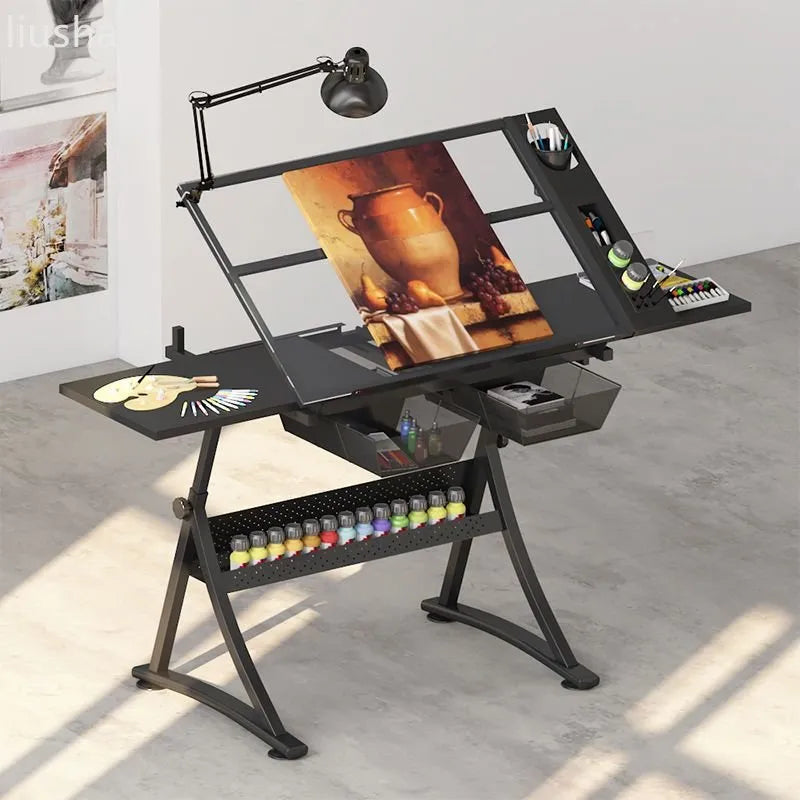 Fine art drawing table can be lifted calligraphy painting painting drawing plan art draftsman's desk and workbench table desk