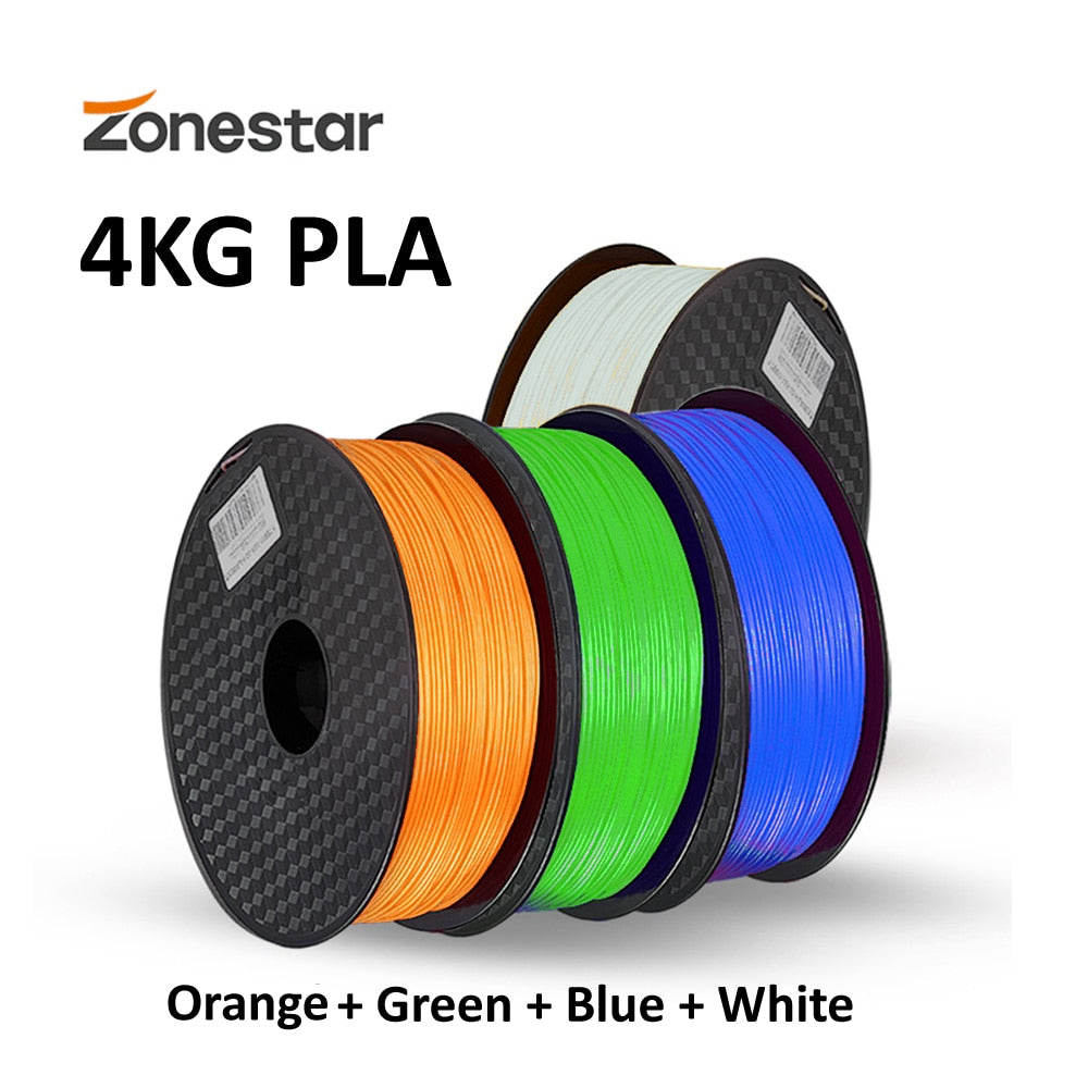 4KG/lot PLA Filament 1.75mm High Quality 3D PLA Low Shrinkage Consumable For Multi Color FDM FFF 3D Printer