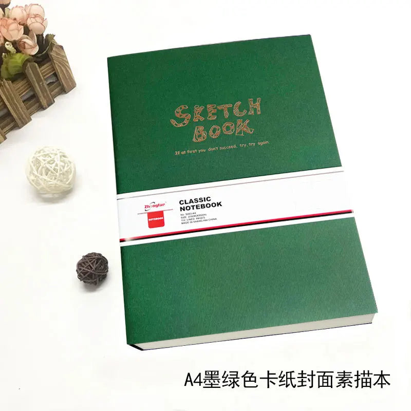A4/A5 Super Thick Sketchbook 112 Sheets/224 Pages Writing Smoothly Not Easy Falling Pages for Watercolor Sketching Notes